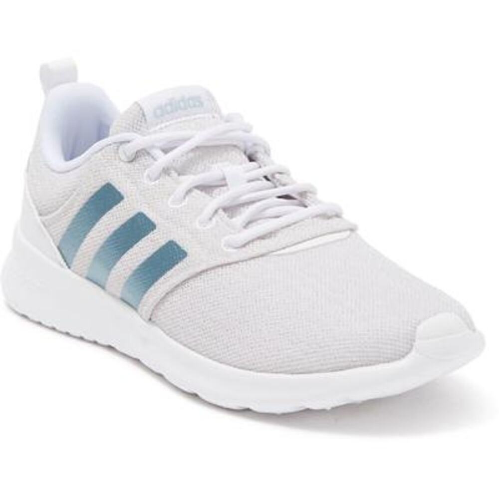 USED adidas Women's QT Racer 2.0 Running Shoe, White/Vision Metallic/Grey, 6